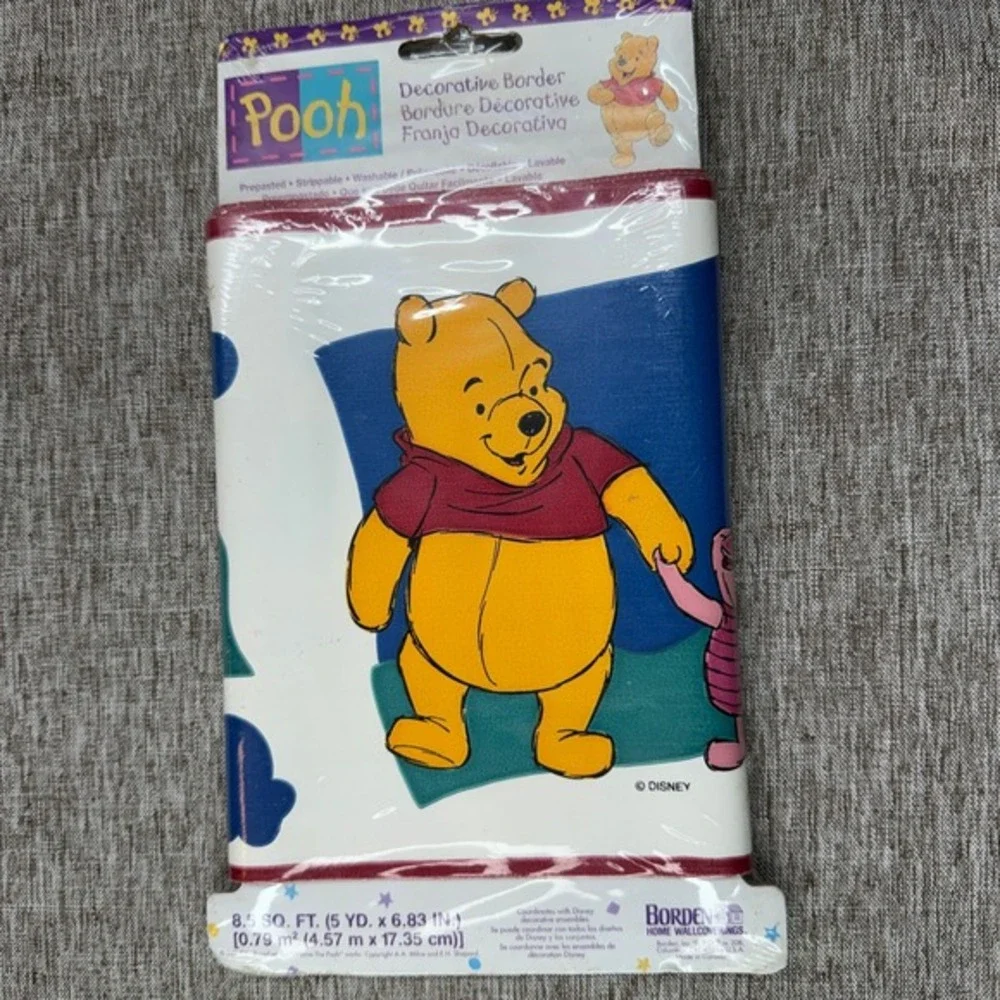 Winnie‎ the Pooh Piglet Wallpaper Border Kids Room Decor NOS 15 Ft